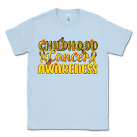 Dusty Blue Childhood Cancer Awareness Classic Tee - texasbilliewilder