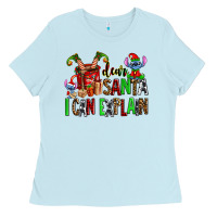 Baby Blue cup of chocolate and  with christmas stitch elf Ladies Tee - AdoDesignShop