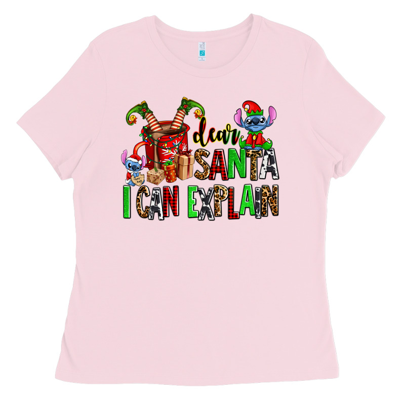 Cup Of Chocolate And  With Christmas Stitch Elf Ladies Tee by AdoDesignShop | Teevron
