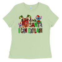Matcha cup of chocolate and  with christmas stitch elf Ladies Tee - AdoDesignShop