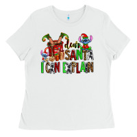 White cup of chocolate and  with christmas stitch elf Ladies Tee - AdoDesignShop