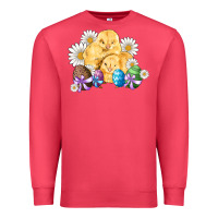 Cardinal chicks eggs daisy easter Premium Sweatshirt - Artiststas
