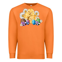 Carrot chicks eggs daisy easter Premium Sweatshirt - Artiststas