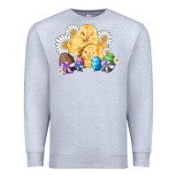 Heather Grey chicks eggs daisy easter Premium Sweatshirt - Artiststas
