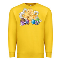 Lemon chicks eggs daisy easter Premium Sweatshirt - Artiststas