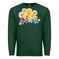 Sports Green chicks eggs daisy easter Premium Sweatshirt - Artiststas