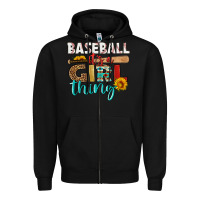Black baseball it's a girl thing Zipper Hoodie - HRA Design Shop
