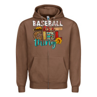 Chestnut baseball it's a girl thing Zipper Hoodie - HRA Design Shop
