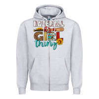 Heather Grey baseball it's a girl thing Zipper Hoodie - HRA Design Shop