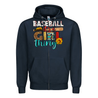 Navy baseball it's a girl thing Zipper Hoodie - HRA Design Shop