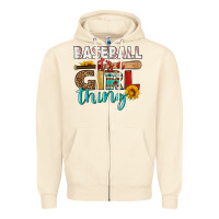 Sandshell baseball it's a girl thing Zipper Hoodie - HRA Design Shop