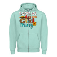 Seafoam baseball it's a girl thing Zipper Hoodie - HRA Design Shop