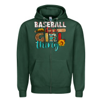 Sports Green baseball it's a girl thing Zipper Hoodie - HRA Design Shop