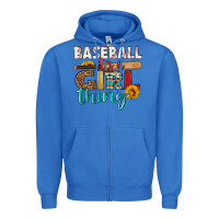 True Royal baseball it's a girl thing Zipper Hoodie - HRA Design Shop