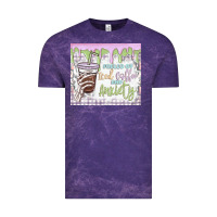 Cloud Purple fueled by iced coffee and anxiety Vintage Tee - MaliasSmallBusiness