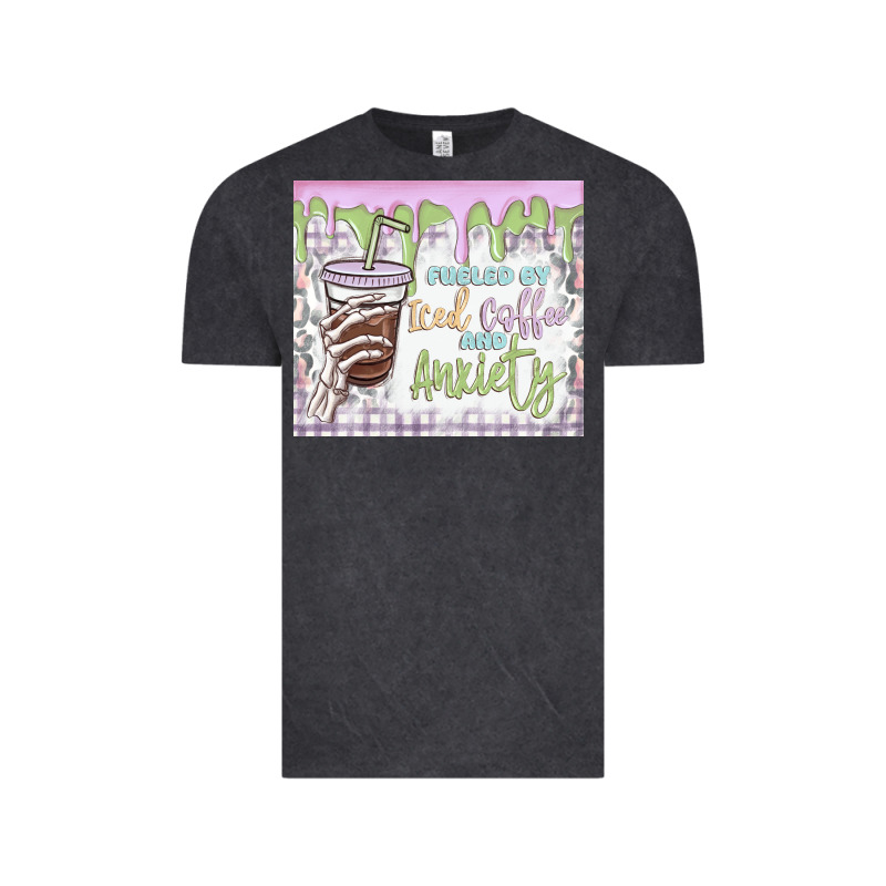 Fueled By Iced Coffee And Anxiety Vintage Tee by MaliasSmallBusiness | Teevron