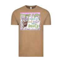 Vintage Coffee fueled by iced coffee and anxiety Vintage Tee - MaliasSmallBusiness