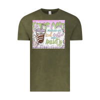 Vintage Olive fueled by iced coffee and anxiety Vintage Tee - MaliasSmallBusiness