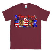 Burgundy American nurse Classic Tee - Zillion Design Studio