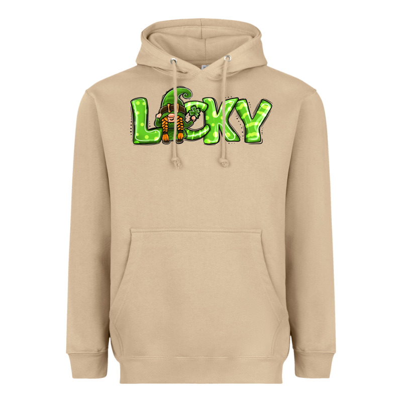 St Patricks Day Lucky Gnome Heavyweight Hoodie by Jasminsmagicworld | Teevron