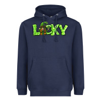 Navy St Patricks Day Lucky Gnome Heavyweight Hoodie - Jasminsmagicworld