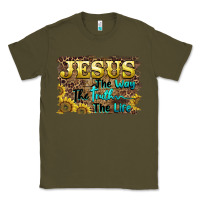 Army Green jesus the way the truth the life Classic Tee - BarkalooDesign
