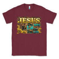 Burgundy jesus the way the truth the life Classic Tee - BarkalooDesign