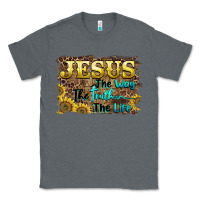 Charcoal Heather jesus the way the truth the life Classic Tee - BarkalooDesign