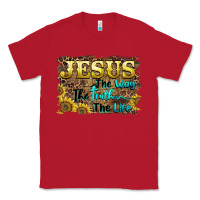Red jesus the way the truth the life Classic Tee - BarkalooDesign