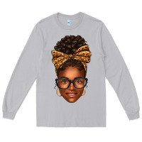 Moon Dust afro woman messy bun Long Sleeve Tee - texasbilliewilder