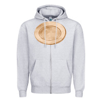 Heather Grey plate fa element Zipper Hoodie - FaDigitalArtStudio