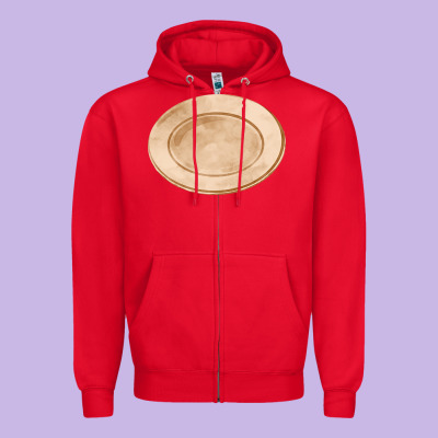 Plate Fa Element Zipper Hoodie Designed By Fadigitalartstudio