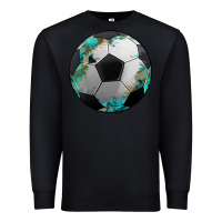 Black western sport soccer camouflage turquoise pattern Premium Sweatshirt - Artiststas