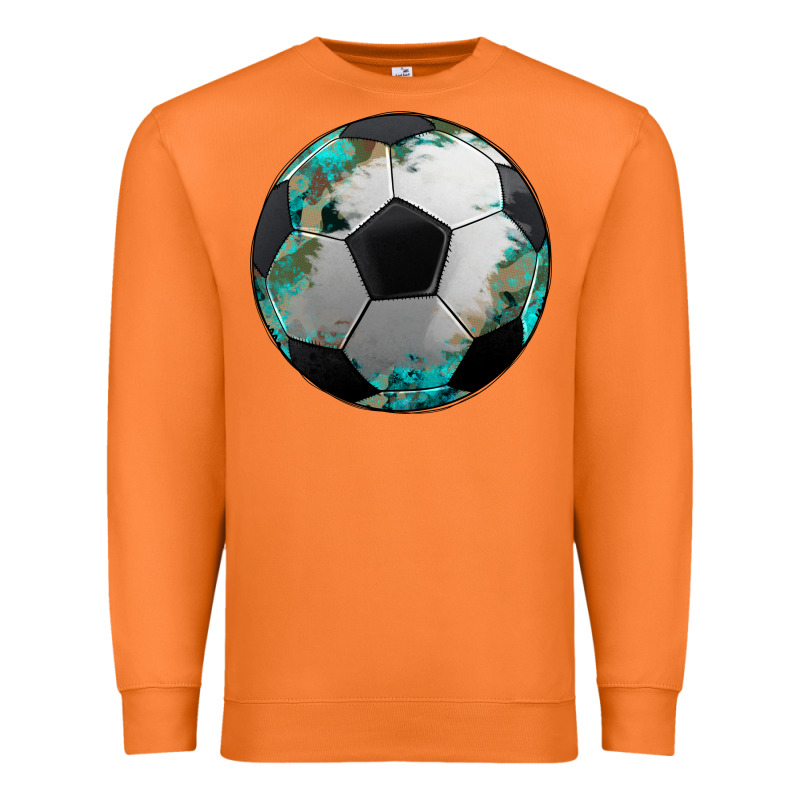 Western Sport Soccer Camouflage Turquoise Pattern Premium Sweatshirt by Artiststas | Teevron