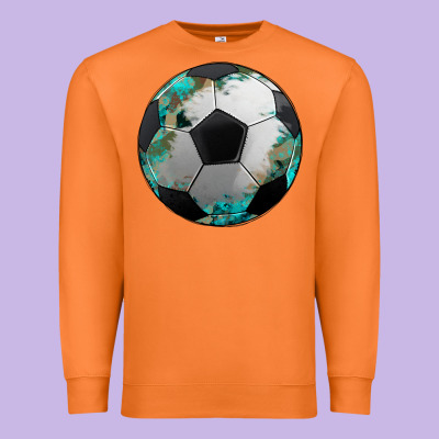 Western Sport Soccer Camouflage Turquoise Pattern Premium Sweatshirt Designed By Artiststas
