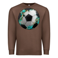 Chestnut western sport soccer camouflage turquoise pattern Premium Sweatshirt - Artiststas