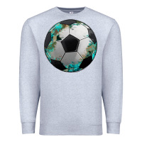Heather Grey western sport soccer camouflage turquoise pattern Premium Sweatshirt - Artiststas