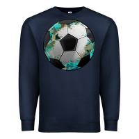 Navy western sport soccer camouflage turquoise pattern Premium Sweatshirt - Artiststas