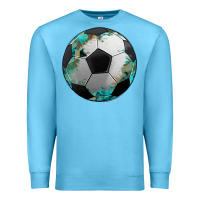 Ocean Blue western sport soccer camouflage turquoise pattern Premium Sweatshirt - Artiststas
