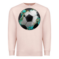 Pale Pink western sport soccer camouflage turquoise pattern Premium Sweatshirt - Artiststas