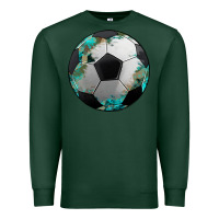 Sports Green western sport soccer camouflage turquoise pattern Premium Sweatshirt - Artiststas