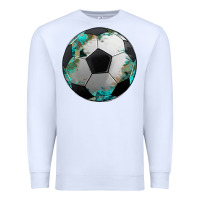 White western sport soccer camouflage turquoise pattern Premium Sweatshirt - Artiststas