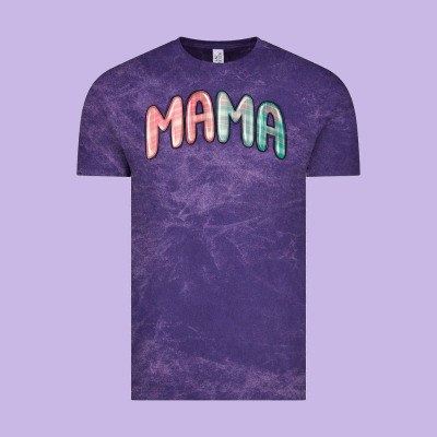 Vintage Tee mama christmas plaid