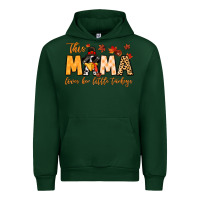 Forest Green this mama loves her little turkeys Urban Hoodie - MaliasSmallBusiness