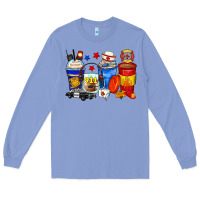 Colony Blue dispatcher coffee cups Long Sleeve Tee - Zillion Design Studio