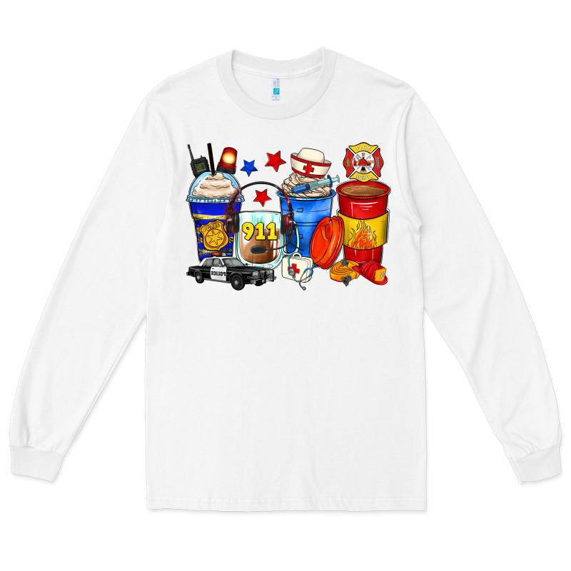 Dispatcher Coffee Cups Long Sleeve Tee by Zillion Design Studio | Teevron