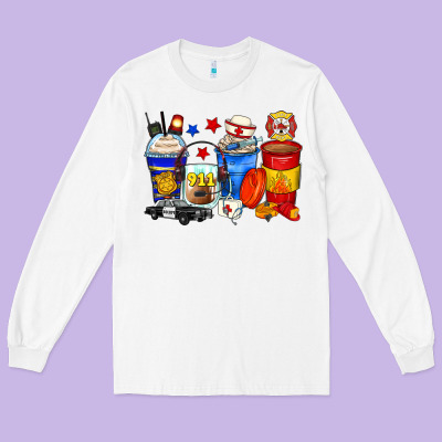 Dispatcher Coffee Cups Long Sleeve Tee Designed By Zillion Design Studio
