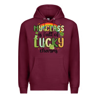 Burgundy my class is full of lucky charms Premium Hoodie - MaliasSmallBusiness