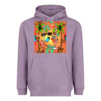 Lavender summer slipper and cocktail seamless pattern Heavyweight Hoodie - BundleAndBundleShop