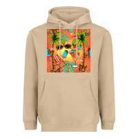 Mushroom summer slipper and cocktail seamless pattern Heavyweight Hoodie - BundleAndBundleShop